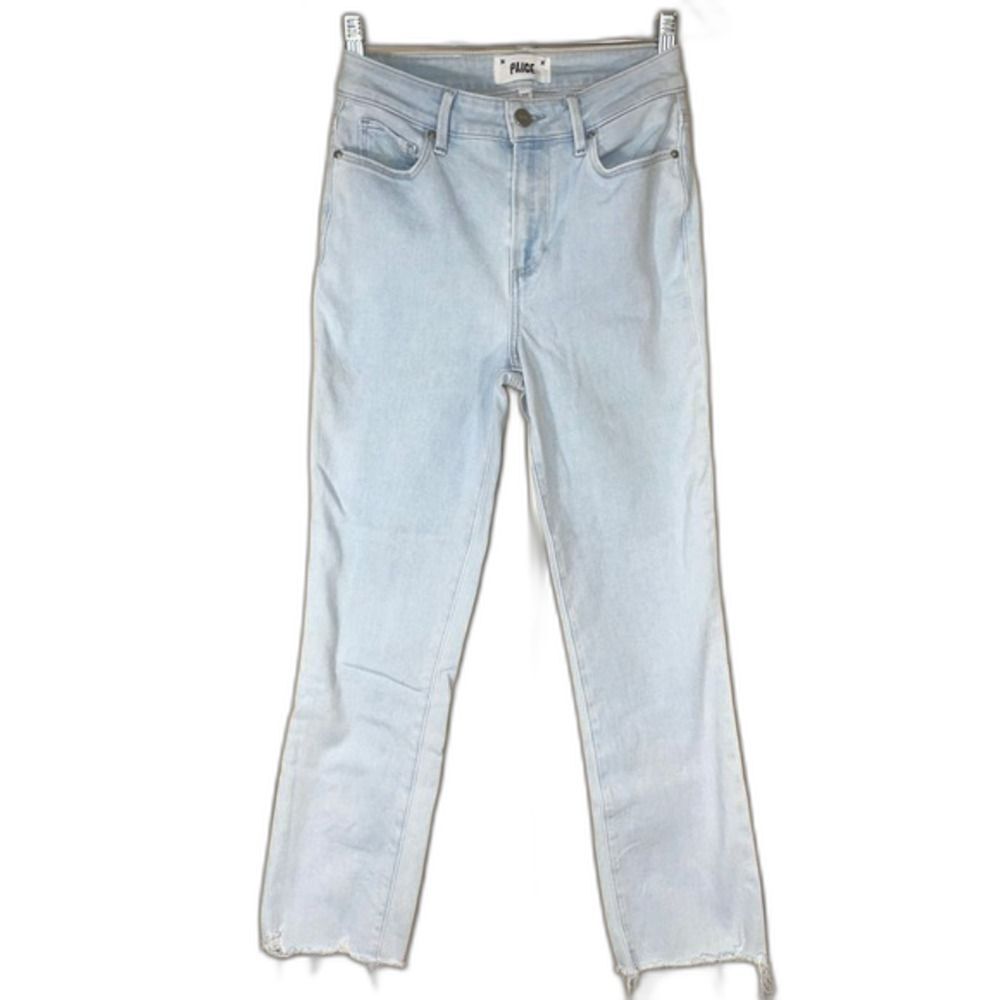 Paige Cindy Crop Jeans W/26 Blue Raw Hem Kokomo 6905H36-4906 LN - Picture 2 of 14
